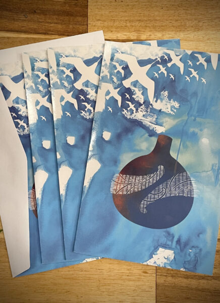 Hue Mau Karakia  Greeting Cards (4 pack)